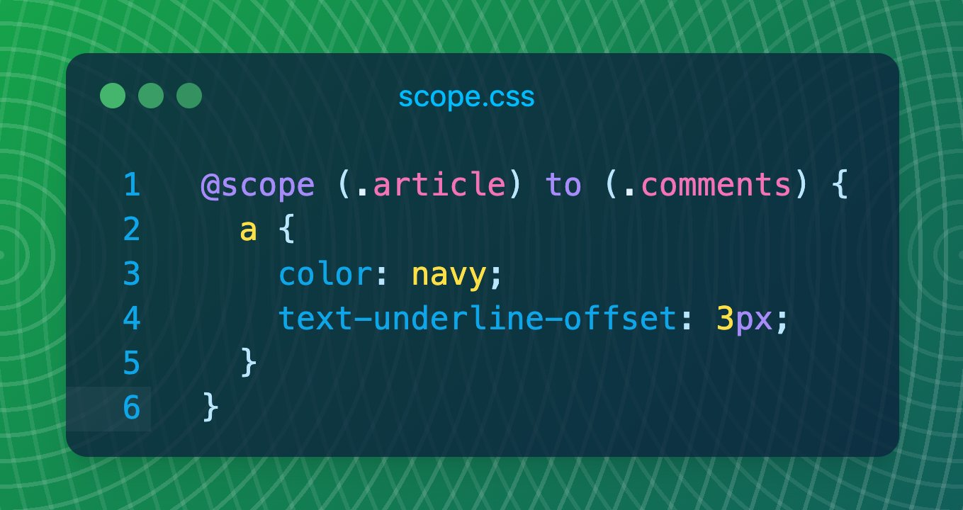 CSS @scope for beginners